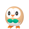 Rowlet con disfraz de Halloween
